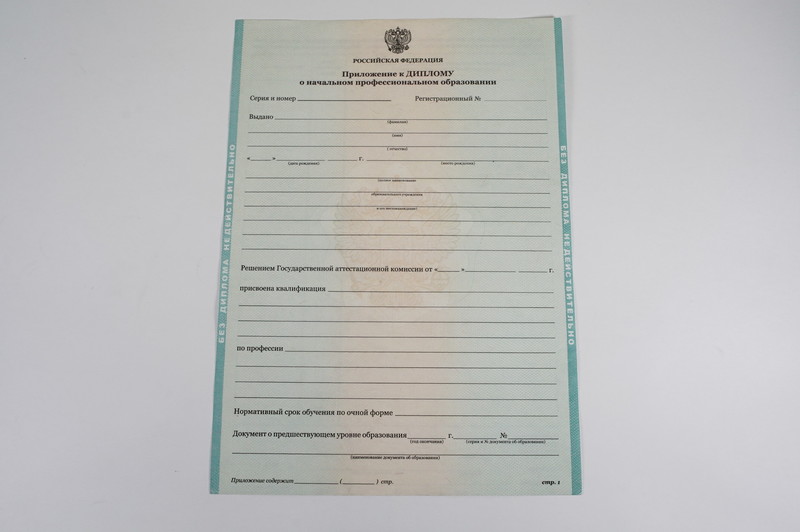 Диплом о начальном образовании  2010-2026 годов в Нижнем Новгороде