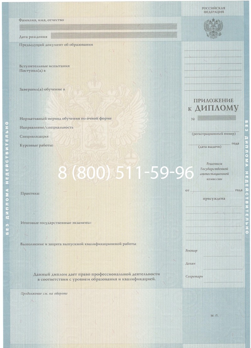 Заказать Диплом специалиста 2012-2013 годов в Нижнем Новгороде